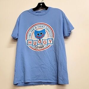 Huggy Wuggy blue tee M Unisex euc